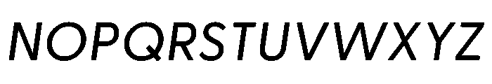 Greycliff Medium Oblique Font UPPERCASE