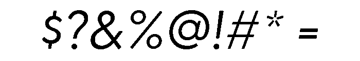 Greycliff Regular Oblique Font OTHER CHARS