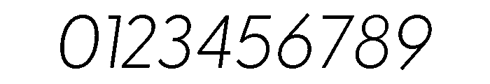 Greycliff Thai Extra Light Oblique Font OTHER CHARS