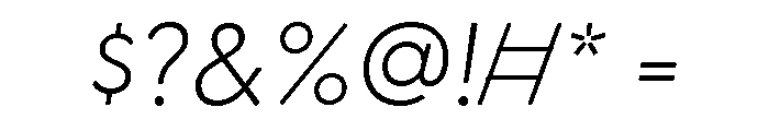 Greycliff Thai Extra Light Oblique Font OTHER CHARS