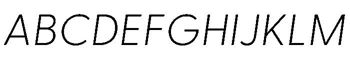 Greycliff Thai Extra Light Oblique Font UPPERCASE