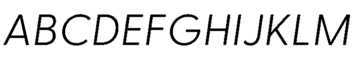 Greycliff Thai Light Oblique Font UPPERCASE