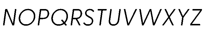 Greycliff Thai Light Oblique Font UPPERCASE