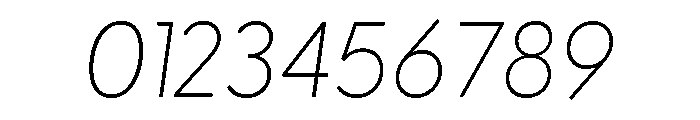 Greycliff Thai Thin Oblique Font OTHER CHARS