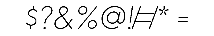 Greycliff Thai Thin Oblique Font OTHER CHARS
