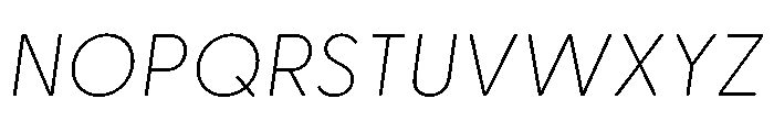 Greycliff Thin Oblique Font UPPERCASE