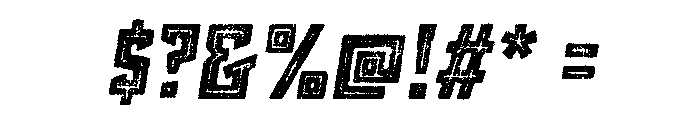 Grit Inline Italic Font OTHER CHARS
