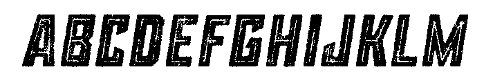 Grit Inline Italic Font UPPERCASE
