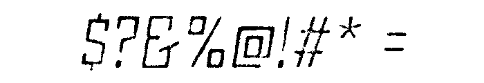Grit Light Italic Font OTHER CHARS