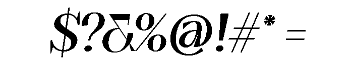 Grodsky Bold Italic Font OTHER CHARS