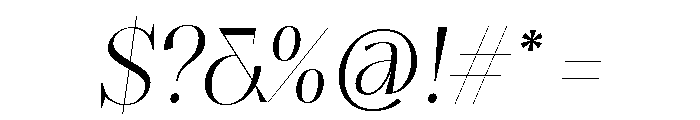 Grodsky Regular Italic Font OTHER CHARS