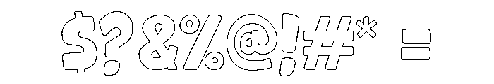 Grok Outline Font OTHER CHARS