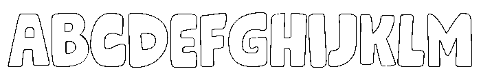 Grok Outline Font UPPERCASE