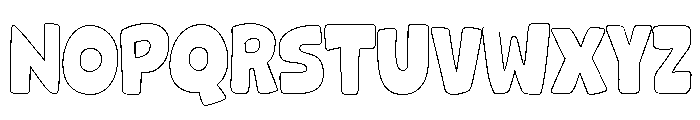 Grok Outline Font LOWERCASE
