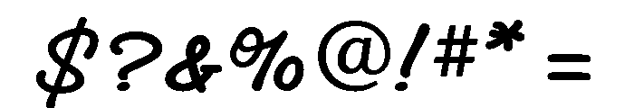 Grove Script Bold Font OTHER CHARS