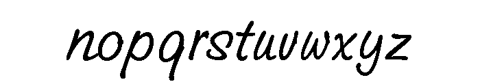 Grove Script Light Font LOWERCASE