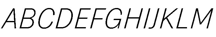 Grtsk Exa Extra Light Slant Font UPPERCASE