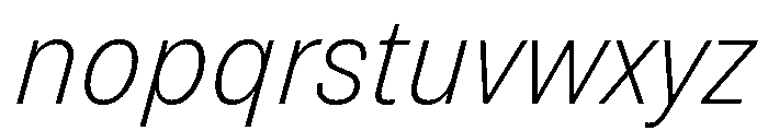 Grtsk Exa Extra Light Slant Font LOWERCASE