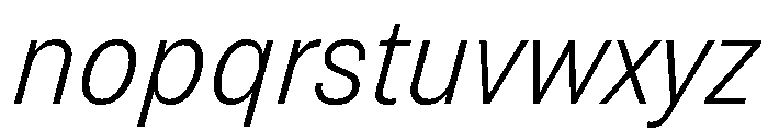 Grtsk Exa Light Slant Font LOWERCASE
