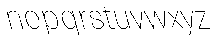 Grtsk Exa Thin Backslant Font LOWERCASE