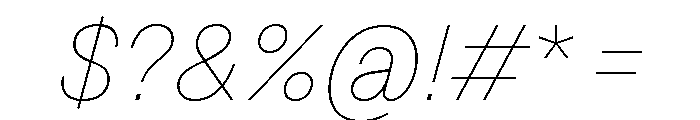 Grtsk Exa Thin Slant Font OTHER CHARS