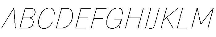 Grtsk Exa Thin Slant Font UPPERCASE