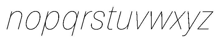 Grtsk Exa Thin Slant Font LOWERCASE