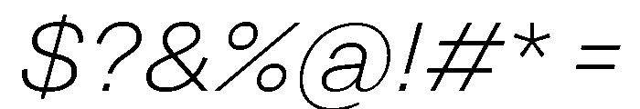 Grtsk Extra Light Slant Font OTHER CHARS