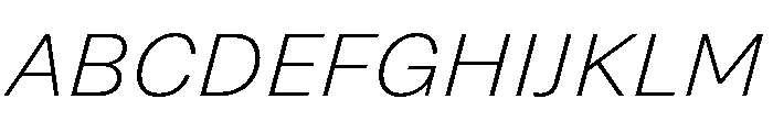 Grtsk Extra Light Slant Font UPPERCASE