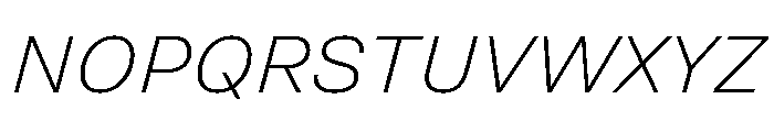 Grtsk Extra Light Slant Font UPPERCASE