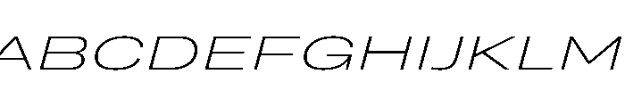 Grtsk Giga Extra Light Slant Font UPPERCASE