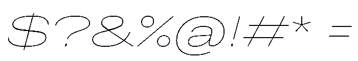 Grtsk Giga Thin Slant Font OTHER CHARS