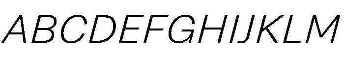 Grtsk Light Slant Font UPPERCASE