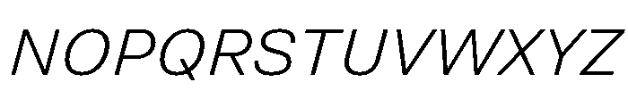 Grtsk Light Slant Font UPPERCASE