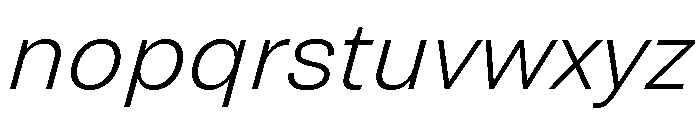 Grtsk Light Slant Font LOWERCASE