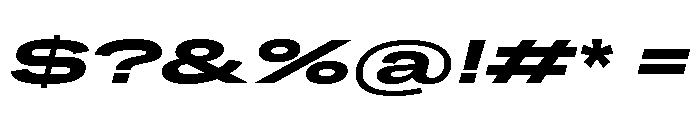 Grtsk Mega Bold Slant Font OTHER CHARS