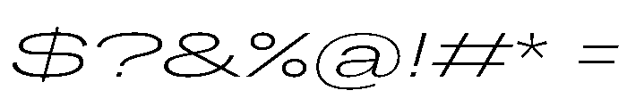 Grtsk Mega Extra Light Slant Font OTHER CHARS