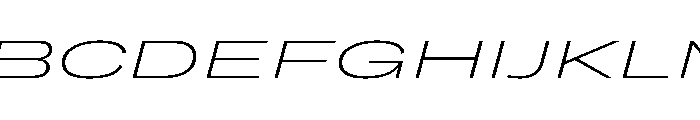 Grtsk Mega Extra Light Slant Font UPPERCASE