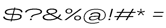 Grtsk Mega Light Slant Font OTHER CHARS