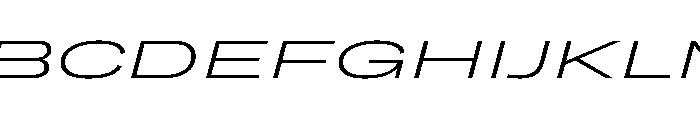 Grtsk Mega Light Slant Font UPPERCASE
