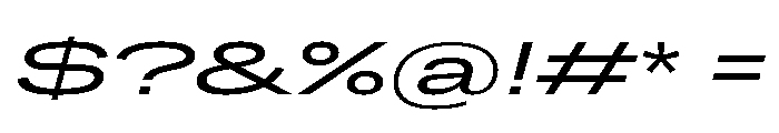 Grtsk Mega Regular Slant Font OTHER CHARS