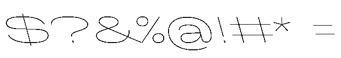 Grtsk Mega Thin Backslant Font OTHER CHARS