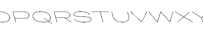 Grtsk Mega Thin Backslant Font UPPERCASE