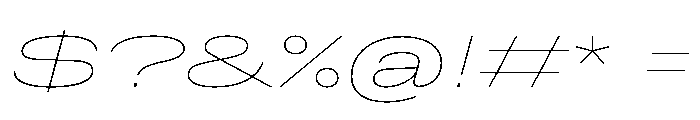 Grtsk Mega Thin Slant Font OTHER CHARS