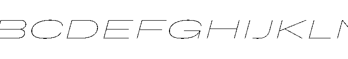 Grtsk Mega Thin Slant Font UPPERCASE