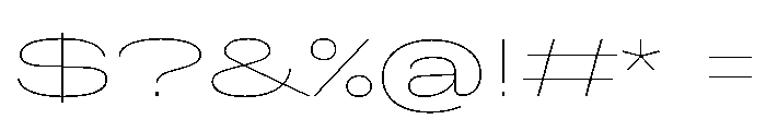 Grtsk Mega Thin Font OTHER CHARS