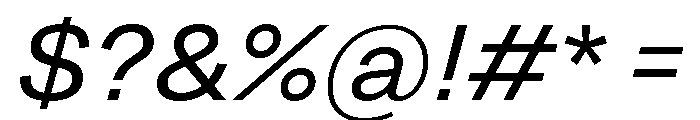 Grtsk Regular Slant Font OTHER CHARS