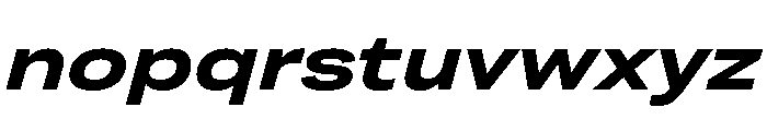 Grtsk Tera Bold Slant Font LOWERCASE
