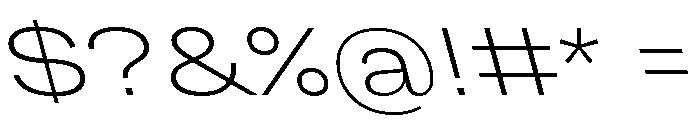 Grtsk Tera Extra Light Backslant Font OTHER CHARS