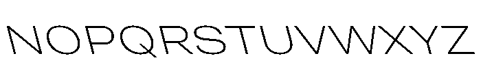 Grtsk Tera Extra Light Backslant Font UPPERCASE